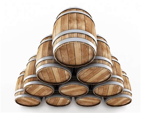 Stack of barrels stock illustration. Illustration of cylinder - 42888409