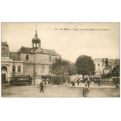 carte postale ancienne 72 LE MANS Cinéma Pathé Place de la République