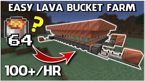 Minecraft Lava Farm Easy Infinite Lava Buckets Youtube