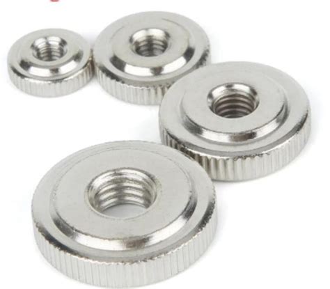 5pcs Knurled Thin Nut M2 M3 M4 M5 M6 Nickel Knurled Thin Thumb Nut Flat