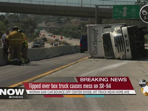 Overturned Box Truck Snarls Traffic On Wb Sr 94