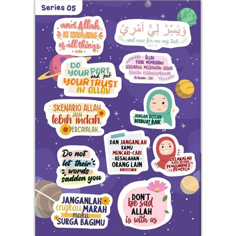 Islamic Quotes Sticker Kata Kata Hikmah Islam Motivational Quotes