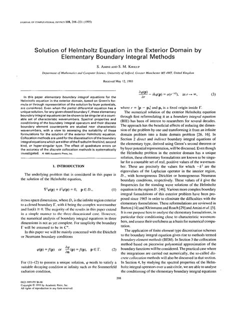 (PDF) Solution of Helmholtz Equation in the Exterior Domain by ...