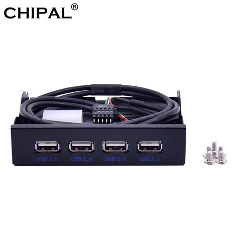 CHIPAL airies 4 ports USB 2 0 avec câble 10 broches pour ordinateur de