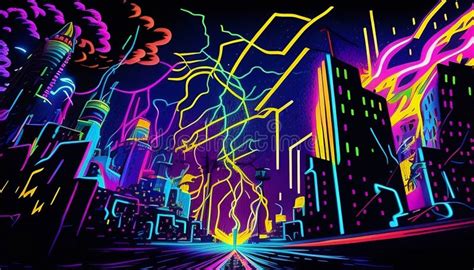 Electric Dreamscape A Futuristic Cityscape Made With Generative AI