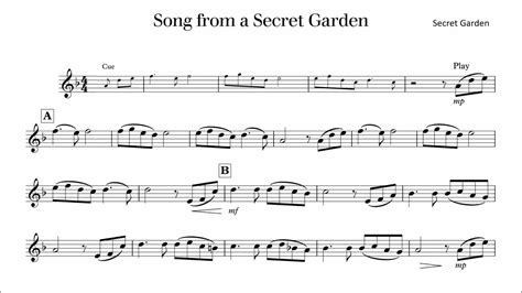 Trumpet Play Along Song From A Secret Garden With Sheet Music Youtube