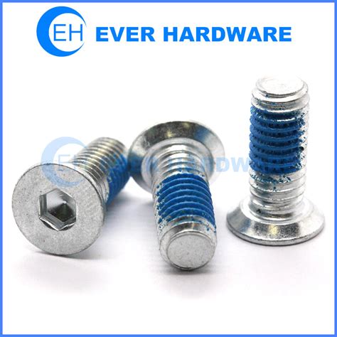 Flat head socket cap screw thread locking patch screw socket