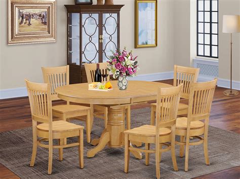 Buy East West Furniture Avva Oak W Avon Piece Room Furniture Set