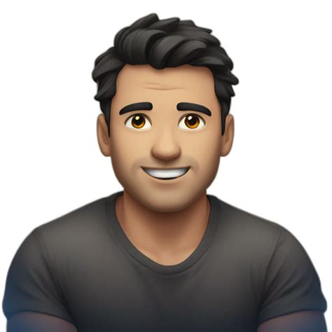 Serious Boy In Black Ai Emoji Generator