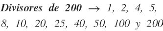 DIVISORES DE 200 Cuántos son y cómo se calculan Aulaprende