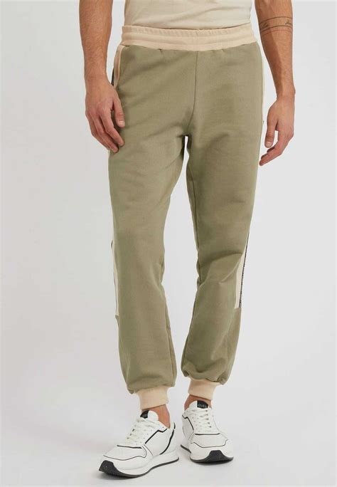 Guess Mit Seitenstreifen Pantalon De Survêtement Grün Olive Chiné