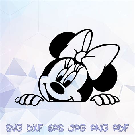 Minnie Mouse Peeking Svg Minnie Mouse Face Svg Disney Svg Etsy