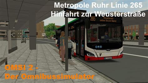 Omsi 2 Metropole Ruhr Linie 265 Hinfahrt zur Weusterstraße MAN NLC 12C