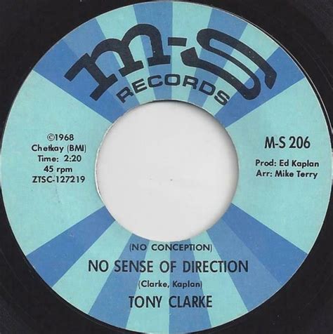 Tony Clarke No Conception No Sense Of Direction Discogs