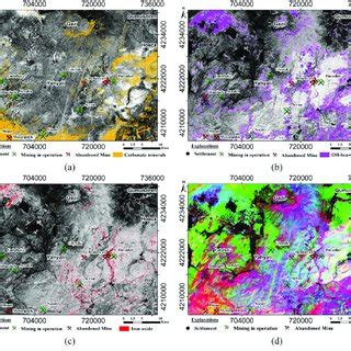 Band Ratio Image Maps Showing Spatial Distribution Of Carbonate