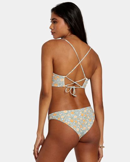 Mums Rib Top De Bikini Cruzado En La Espalda Para Mujer Rvca