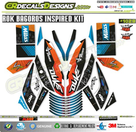 Buy Cr Decals Ktm Duke Rok Bagoros Inspired Edition Sticker Kit Duke 200390 Online ₹2439