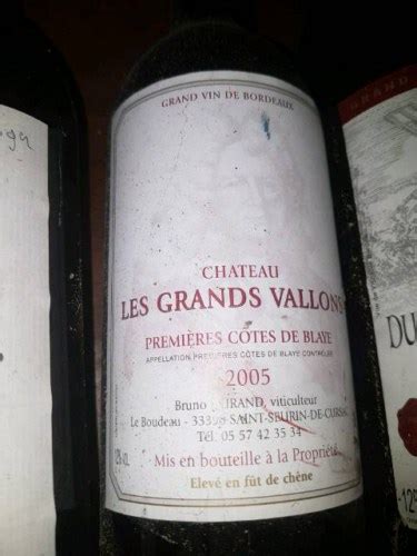 Ch Teau Les Grands Vallons Premi Res C Tes De Blaye Vivino