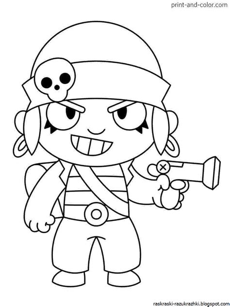 Разукрашка Леона Из Brawl Stars