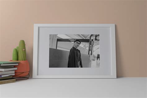 Small horizontal Photo Frame Mockup - Mockup World