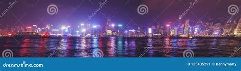 Hong Kong skyline panorama stock image. Image of ferries - 135435291