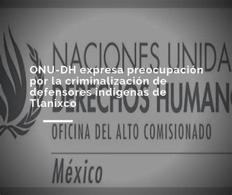 Onu Dh Expresa Preocupación Por La Criminalización De Defensores