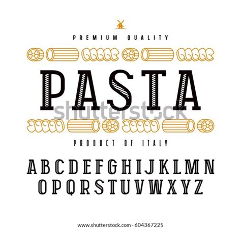 Decorative Slab Serif Font Retro Style Stock Vector (Royalty Free ...