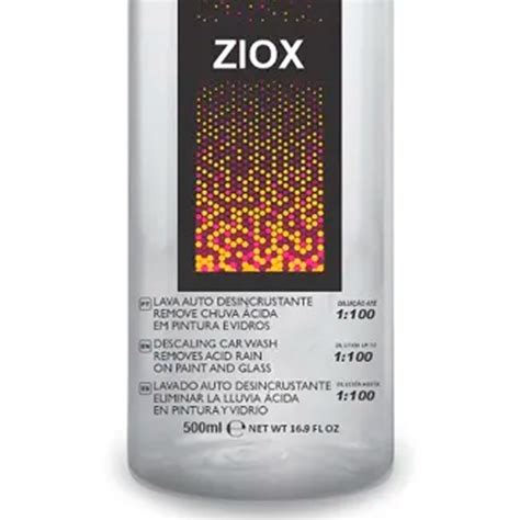 Ziox 1 Litro Shampoo Acido E Remov De Chuva Acida Da Pintura