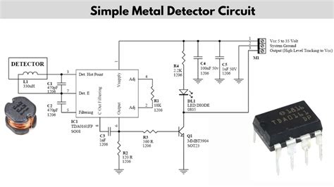 Simple Metal Detector Circuit Using Tda0161 Ic