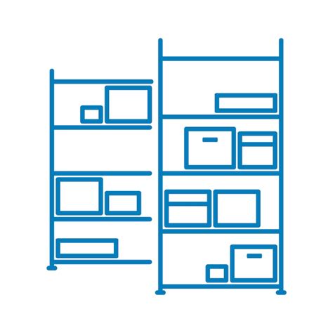 Premium Vector Outline Icon Of Warehouse Racks