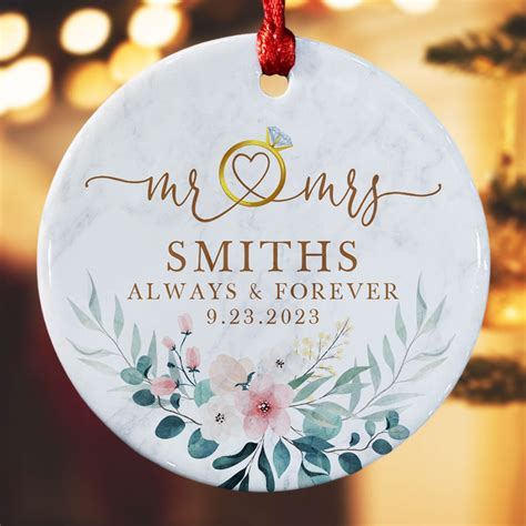 Marriage Ornaments Personalized Wedding Ornaments Ceramic Ornaments