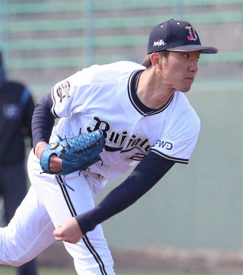 ＜オリックスキャンプ紅白戦＞白組2番手で登板した田嶋大樹（撮影・井垣 忠夫）＝17日、宮崎･清武 ― スポニチ Sponichi Annex 野球