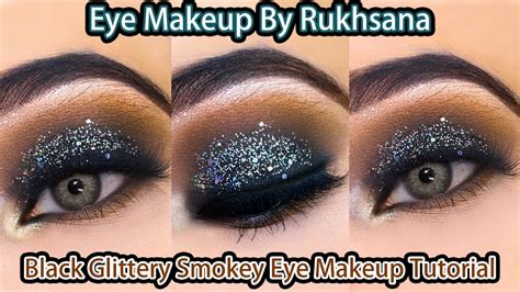 Black Smokey Glittery Eye Makeup Tutorial L Beautiful Elegant Eye