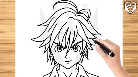 How To Draw Meliodas The Seven Deadly Sins Step By Step Tutorial Free