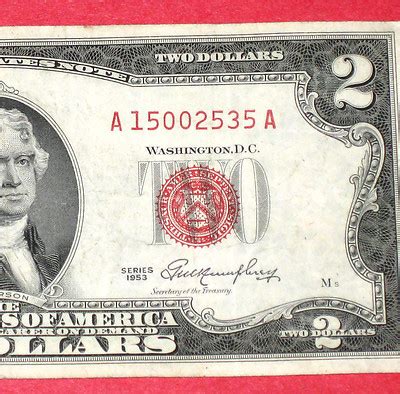1953 $2 Dollar Bill Red Seal Note**MORE CURRENCY 4 SALE** | #404751575