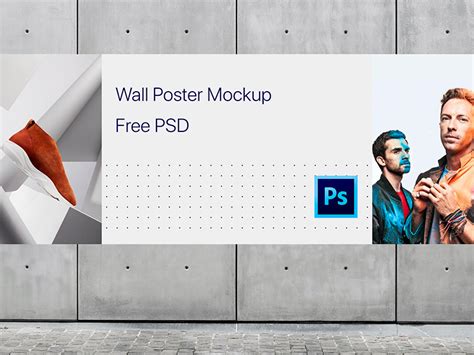 Wall Poster Mockup - PSD Freebie - Freebie Supply