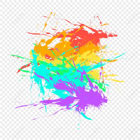 Rainbow Splatter PNG Images With Transparent Background | Free Download ...