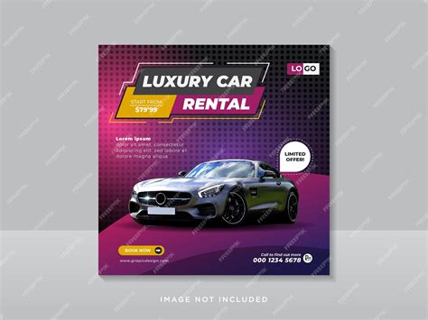 Premium Vector Car Rental Promotion Social Media Instagram Post