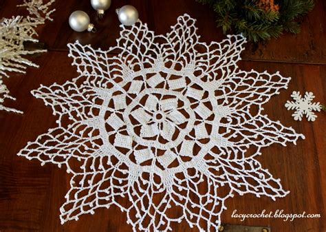 Lacy Crochet Snowflake Doily Vintage Crochet Pattern