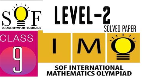 SOF IMO International Math Olympiad Class 9 Level 2 Solved Previous