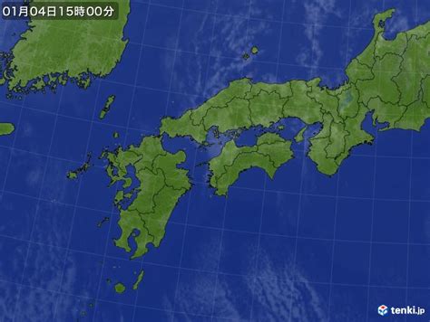 過去の気象衛星西日本2024年01月04日 日本気象協会 Tenkijp