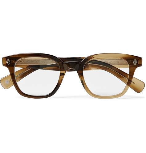 Garrett Leight California Optical Naples Square Frame Acetate Optical Glasses Brown Garrett