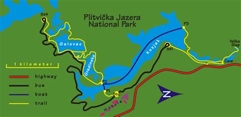 Plitvice Lakes National Park Map