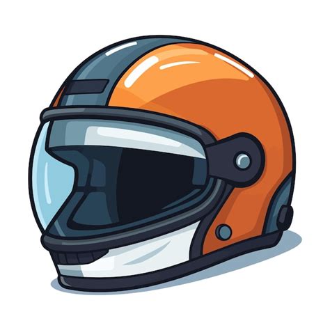 Casque De Moto Isolé Sur Fond Blanc Illustration Vectorielle Vecteur