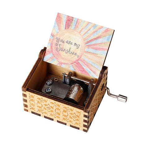 Engraved Music Box You Are My Sunshine Sunflower Sun Love Musical Mom