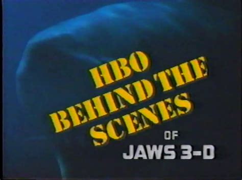 Jaws 3d Blog Archive Hbo Behind The Scenes Of Jaws 3 D