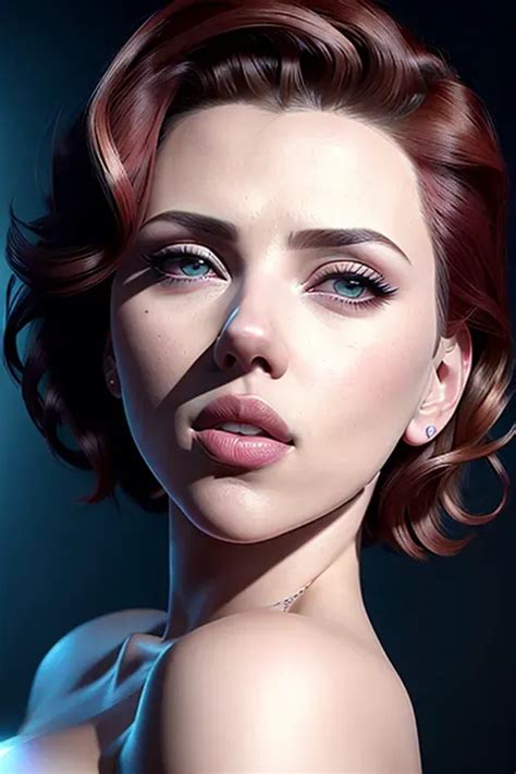 Dopamine Girl A Illustration Of Scarlett Johansson Natural Breasts