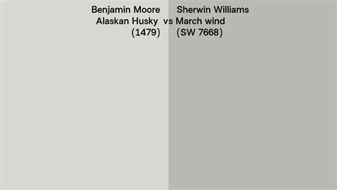 Benjamin Moore Alaskan Husky 1479 Vs Sherwin Williams March Wind SW