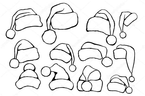 Doodle Hats Santa Claus Stock Vector Image By Frescomovie 124069774