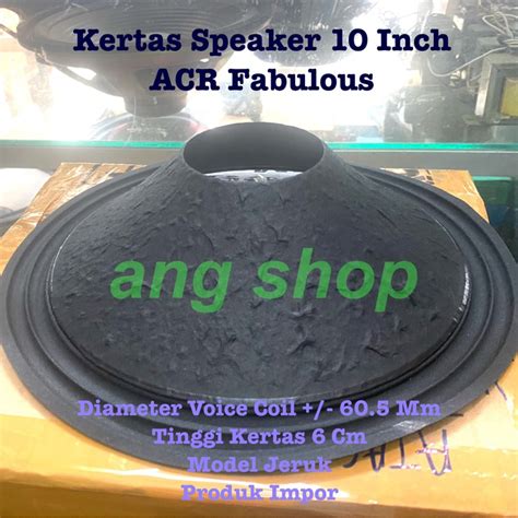 Jual Kertas Speaker Inch Vc Mm Impor Jeruk Daun Mik Mic Acr